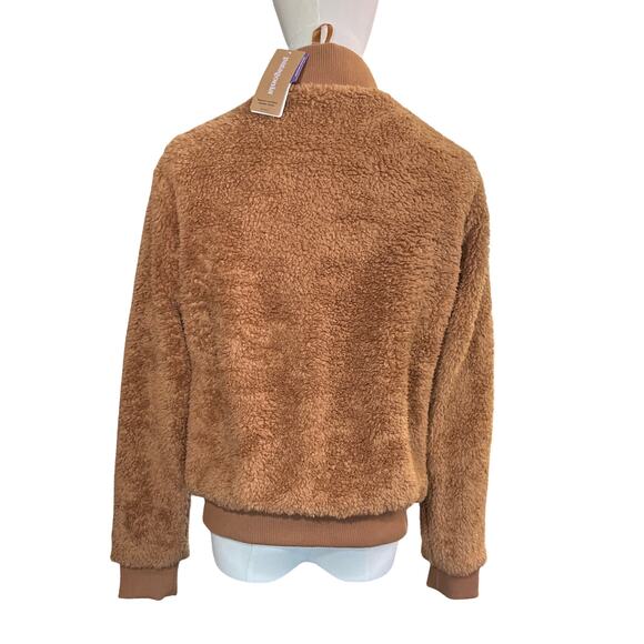 Patagonia Los Gatos Bomber Jacket Women’s M Beech Brown Teddy Fleece NWT - Picture 3 of 8